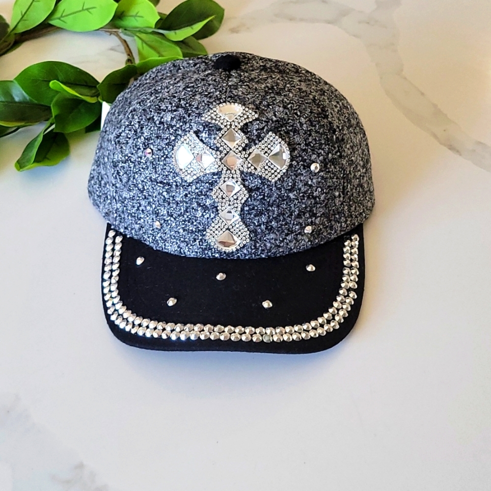 Bling Cross Baseball Cap